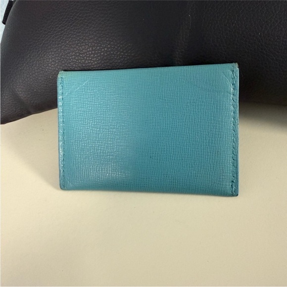Tiffany & Co Card Holder Leather Envelope Wallet in signatureTiffany Blue - Picture 4 of 11